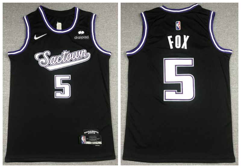 Kings 5 De'Aaron Fox Black 2021 22 City Edition Nike Swingman Jersey