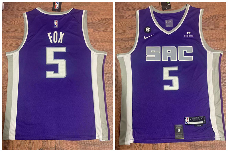 Kings 5 De'Aaron Fox Purple City Edition Nike Swingman Jersey