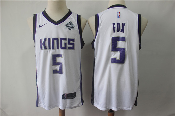 Kings 5 De Aaron Fox White Nike Swingman Jersey