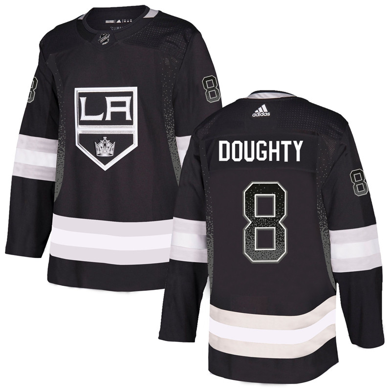 Kings 8 Drew Doughty Black Drift Fashion  Jersey