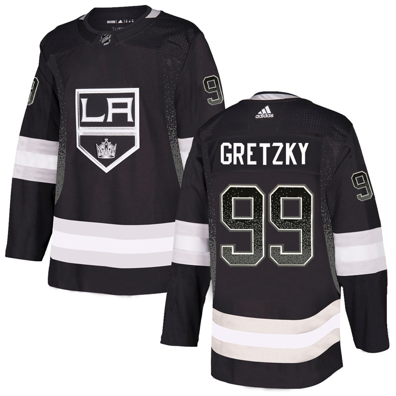 Kings 99 Wayne Gretzky Black Drift Fashion  Jersey