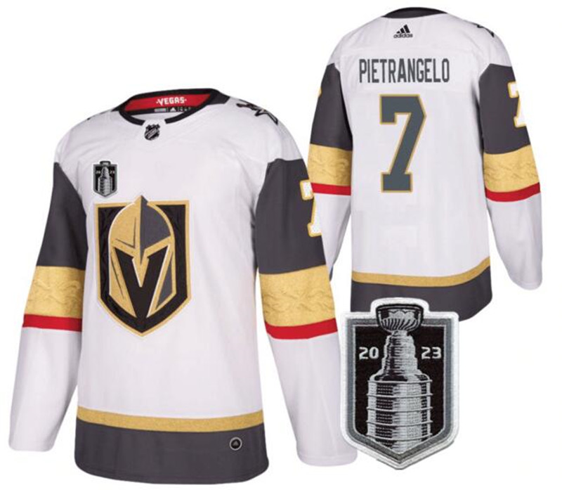 Knights 7 Alex Pietrangelo White 2023 Stanley Cup Final Adidas Jersey