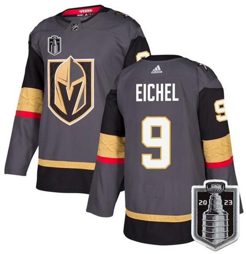 Knights 9 Jack Eichel Gray 2023 Stanley Cup Final Adidas Jersey