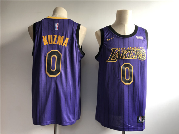 Lakers 0 Kyle Kuzma Purple 2018 19 City Edition Nike Swingman Jersey