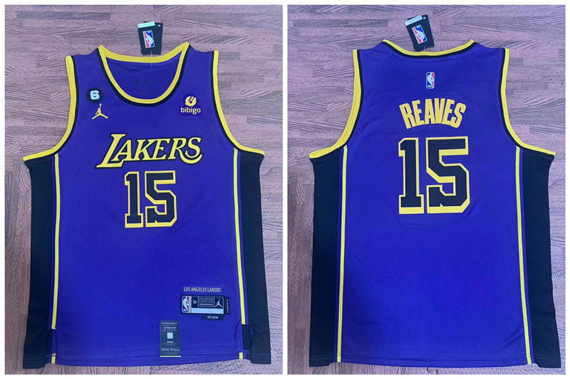 Lakers 15 Austin Reaves Purple City Edition Swingman Jersey