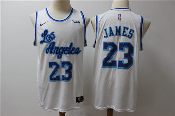 Lakers 23 Lebron James White Nike Swingman Jersey