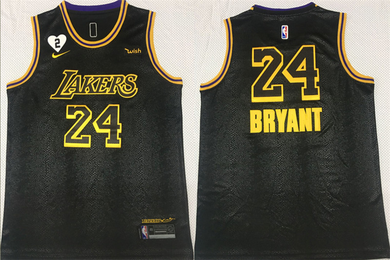 Lakers 24 Kobe Bryant Black Mamba Nike Swingman Jersey