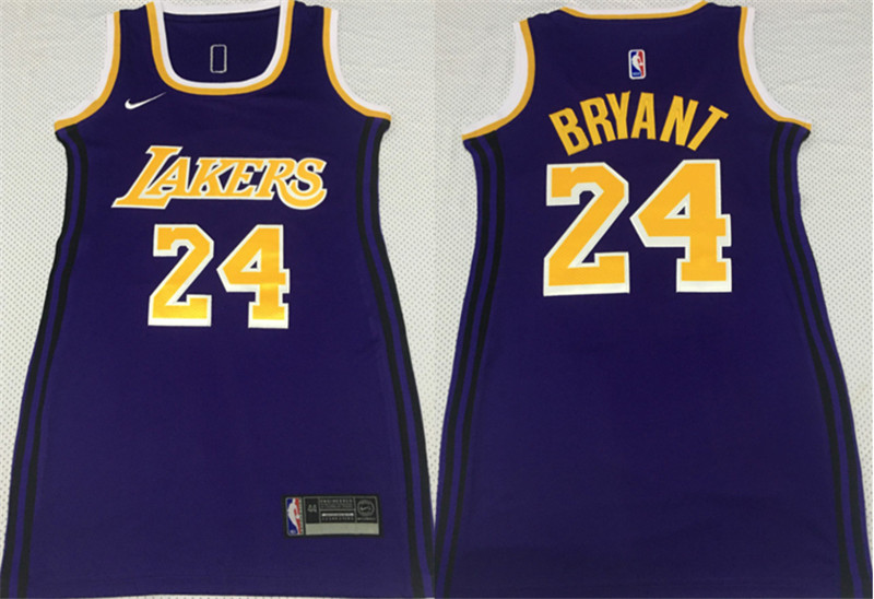Lakers 24 Kobe Bryant Purple Women Nike Swingman Jersey