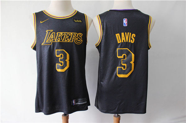 Lakers 3 Anthony Davis Black City Edition Nike Swingman Jersey