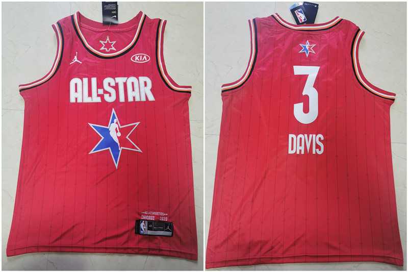 Lakers 3 Anthony Davis Red 2020 NBA All Star Jordan Brand Swingman Jersey
