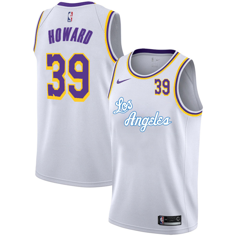 Lakers 39 Dwight Howard White 2020 2021 New City Edition Nike Swingman Jersey