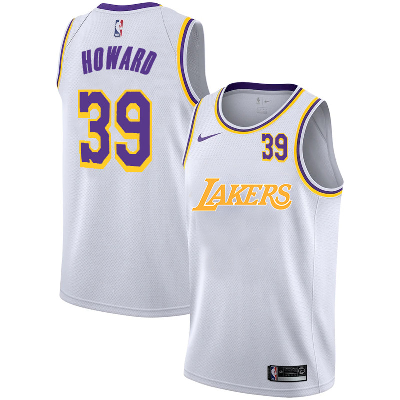 Lakers 39 Dwight Howard White 2020 2021 New City Edition Nike Swingman Jerseys