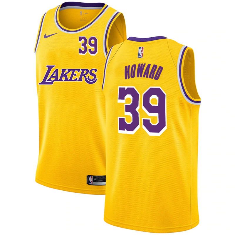 Lakers 39 Dwight Howard Yellow 2020 2021 New City Edition Nike Swingman Jersey