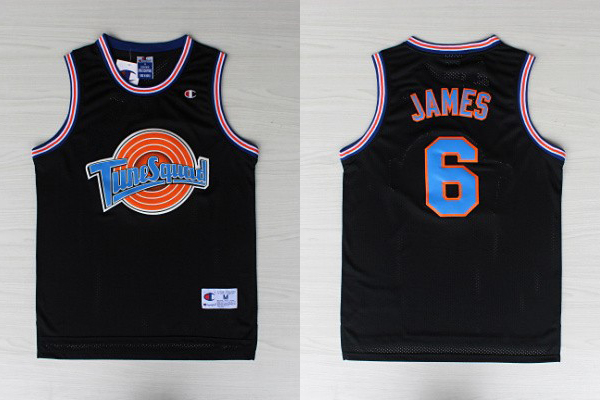 LeBron James 6 Tune Squad Space Jam Movie Black Jersey