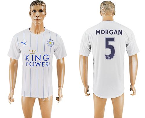 Leicester City 5 Morgan SEC Away Soccer Club Jersey