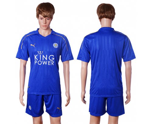 Leicester City Blank Home Soccer Club Jersey