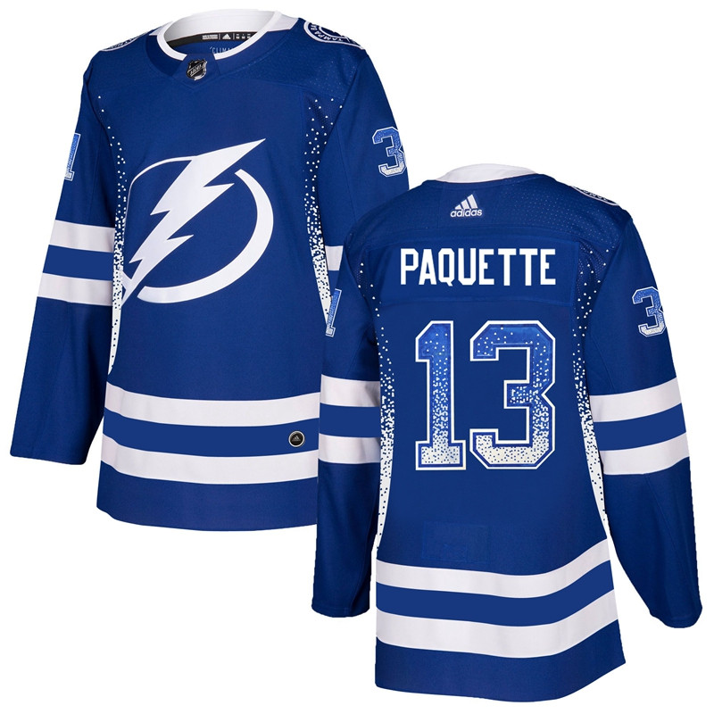 Lightning 13 Cedric Paquette Blue Drift Fashion  Jersey