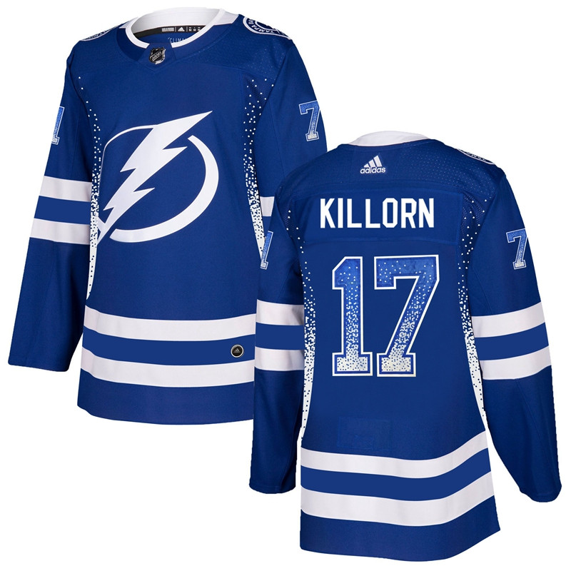 Lightning 17 Alex Killorn Blue Drift Fashion  Jersey