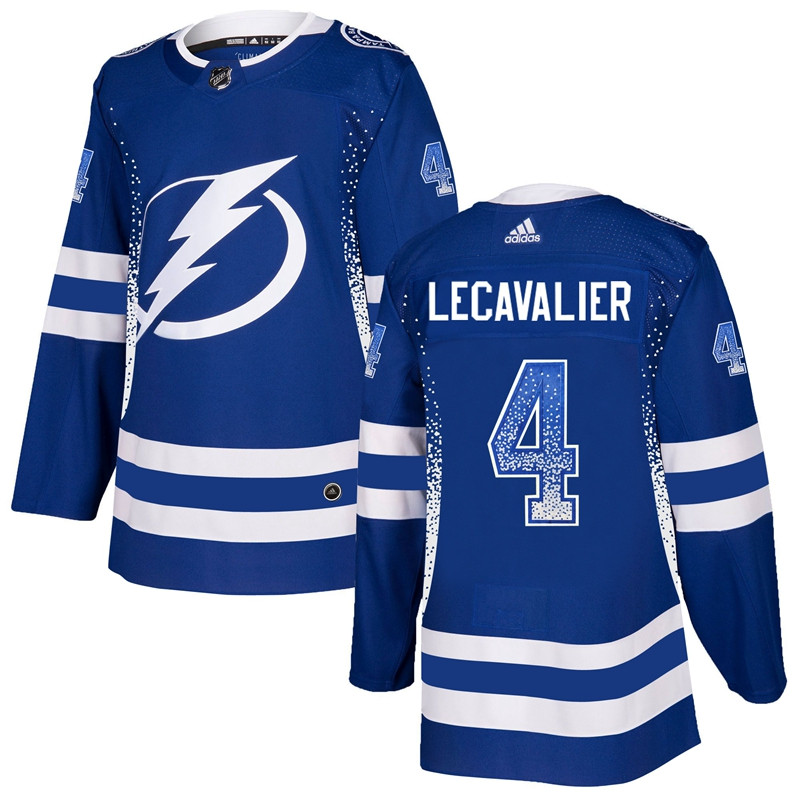 Lightning 4 Vincent Lecavalier Blue Drift Fashion  Jersey