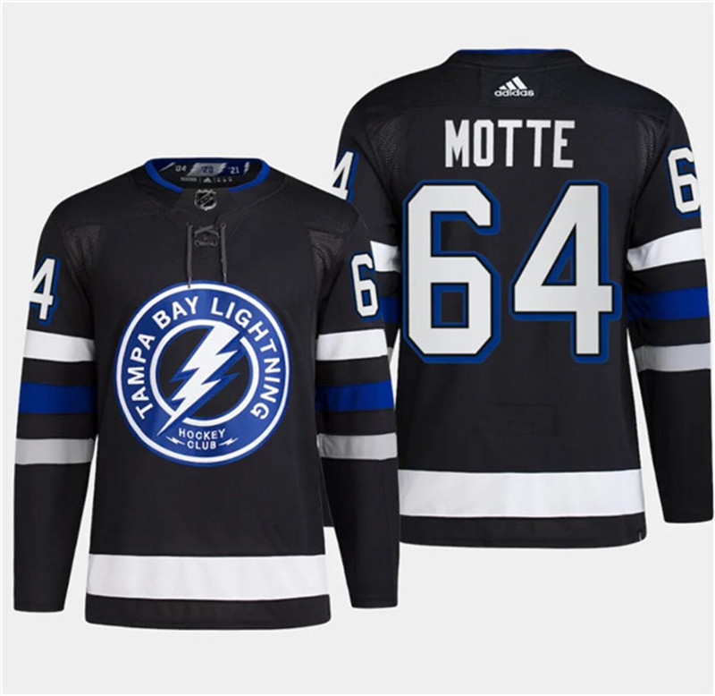 Lightning 64 Tyler Motte Black 2024 NHL Stadium Series Adidas Jersey