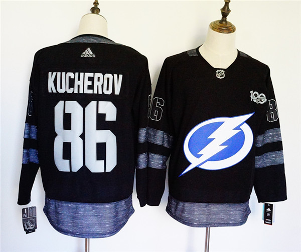 Lightning 86 Nikita Kucherov Black 1917 2017 100th Anniversary  Jersey