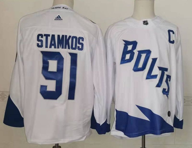 Lightning 91 Steven Stamkos White  Jersey