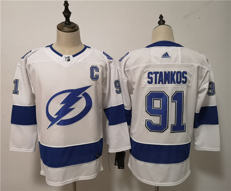 Lightning 91 Steven Stamkos White Women Adidas Jersey