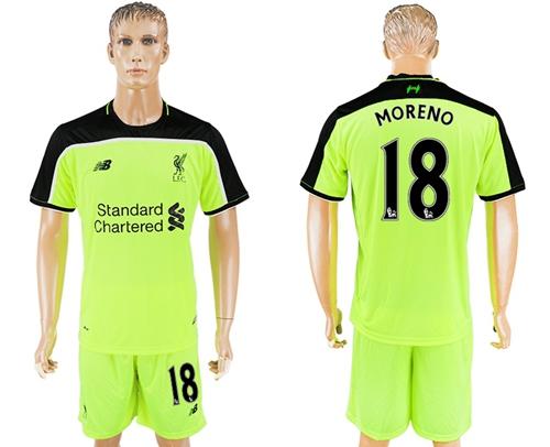 Liverpool 18 Moreno Sec Away Soccer Club Jersey