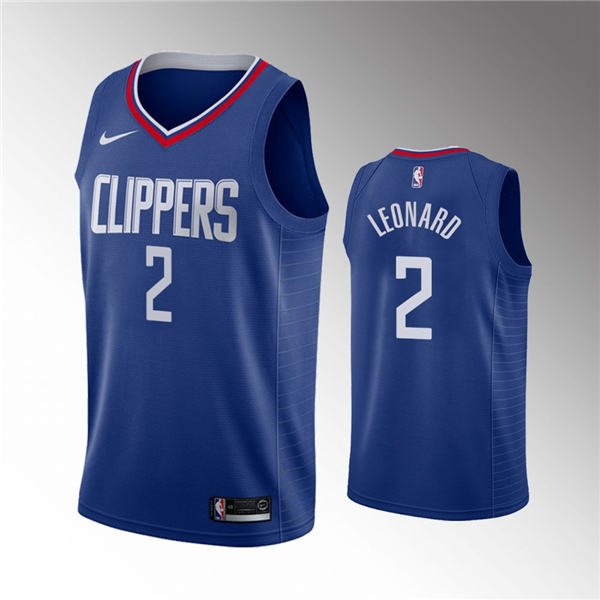 Los Angeles Clippers #2 Kawhi Leonard 2019 20 Icon Jersey   Blue