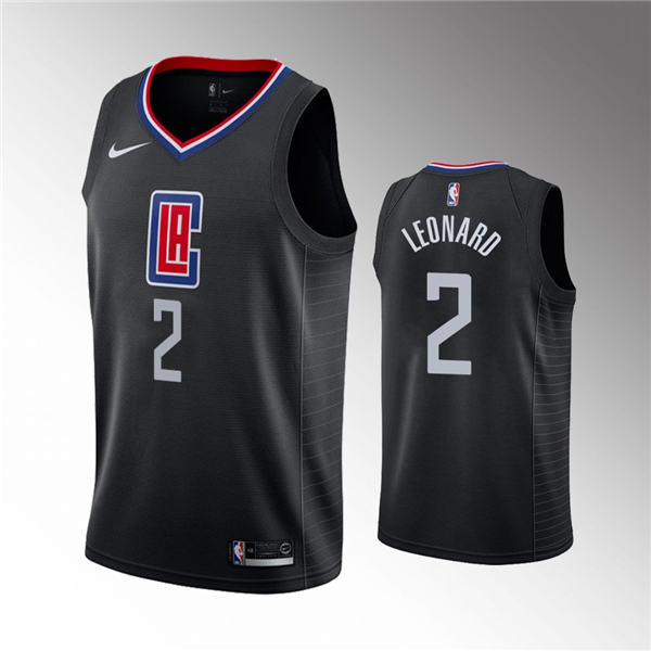 Los Angeles Clippers #2 Kawhi Leonard 2019 20 Statement Jersey   Black