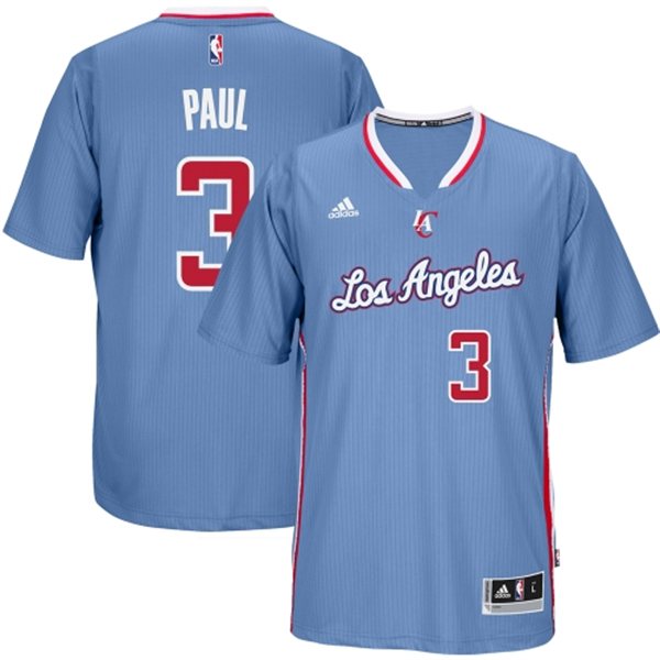 Los Angeles Clippers 3 Chris Paul 2015 Pride Swingman Light Blue Short Sleeve Jersey