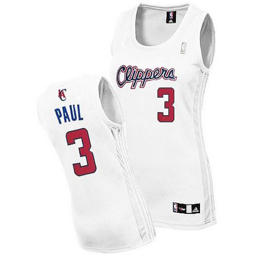 Los Angeles Clippers 3 Chris Paul Women's White Jersey