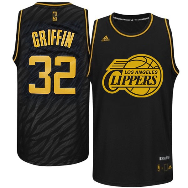 Los Angeles Clippers 32 Blake Griffin Precious Metals Fashion Swingman Limited Edition Black Jersey