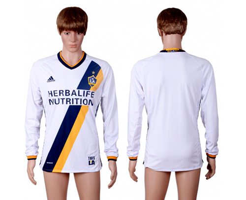 Los Angeles Galaxy Blank Home Long Sleeves Soccer Club Jersey