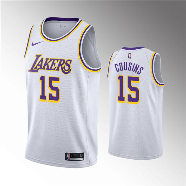 Los Angeles Lakers #15 DeMarcus Cousins 2019 20 Association White Latest Jersey