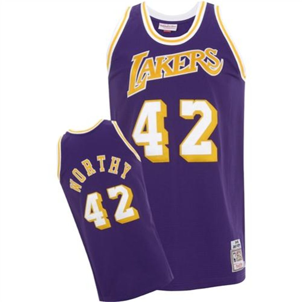 Mitchell & Ness Los Angeles Lakers James Worthy 1984 85 Authentic Road Jersey