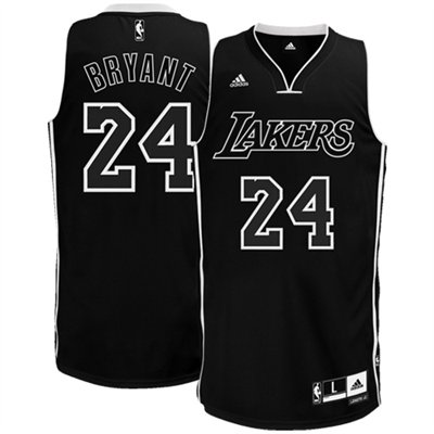 Los Angeles Lakers 24 Kobe Bryant Black Swingman Jersey