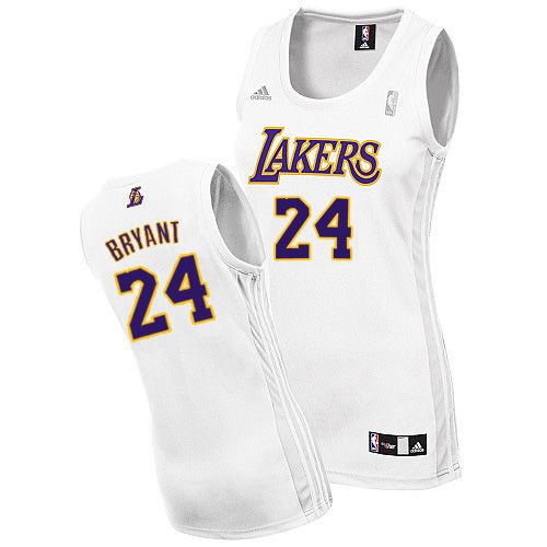 Los Angeles Lakers 24 Kobe Bryant Swingman Women's Alternate White Jersey
