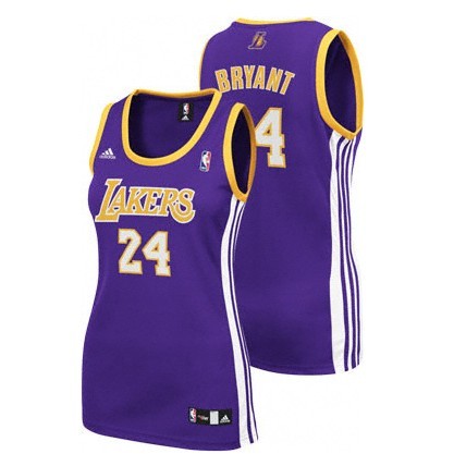 Los Angeles Lakers 24 Kobe Bryant Women's Purple Jersey