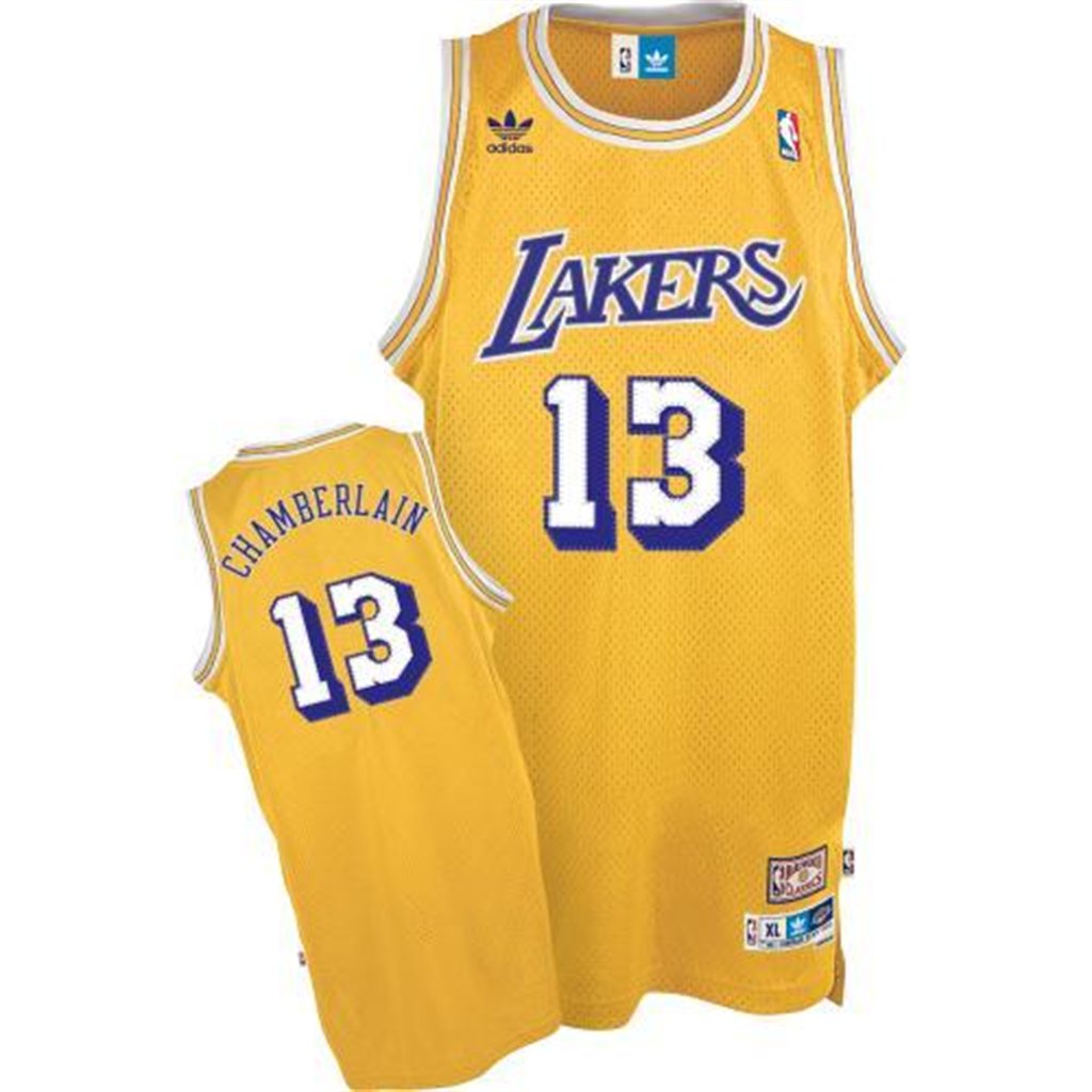 Wilt Chamberlain Los Angeles Lakers #13 Gold Swingman Jersey