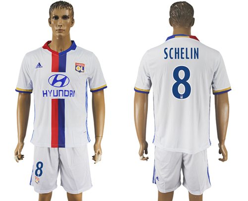 Lyon 8 Schelin Home Soccer Club Jersey