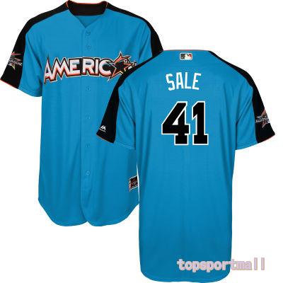 MLB American League 41 Chris Sale Blue 2017 All Star Baseball Jerseys