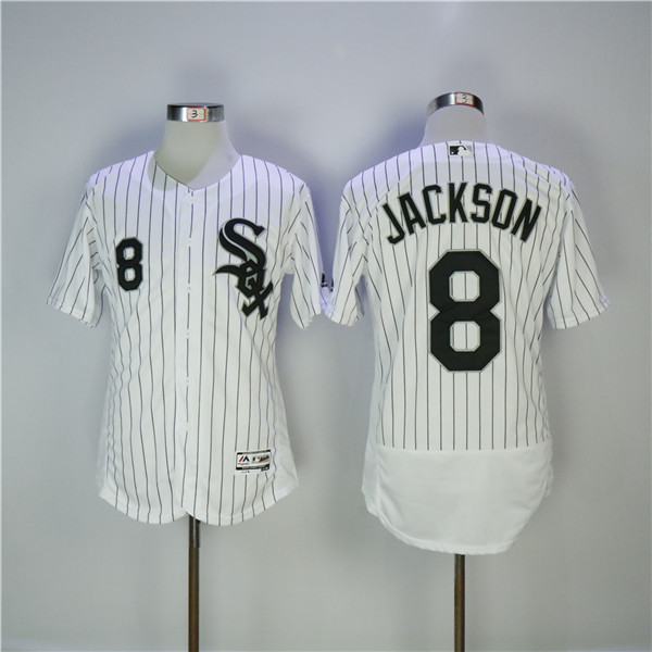 MLB Chicago White Sox 8 Bo Jackson White Flexbase Baseball Jerseys