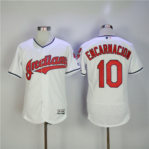 MLB Cleveland Indians 10 Yan Gomes White Flexbase Baseball Jerseys