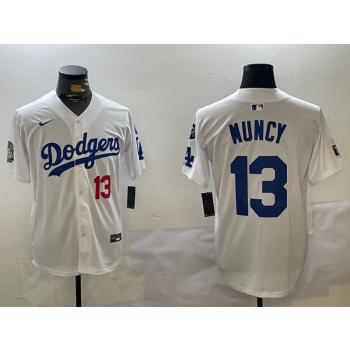 MLB Dodgers 13 Max Muncy White 2024 World Series Nike Cool Base Jersey