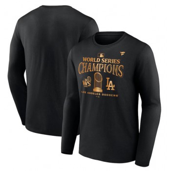 MLB Dodgers Black 2024 World Series Champions Locker Room Parade Long Sleeve T Shirt