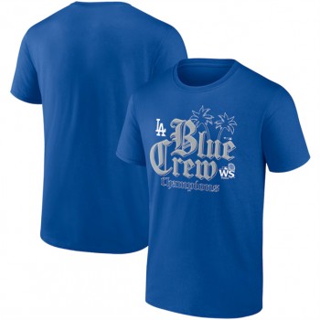 MLB Dodgers Royal 2024 World Series Champions Trophy Case Addition T Shirt