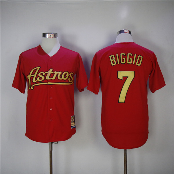 MLB Houston Astros 7 Craig Biggio Red 2002 2012 Baseball Jerseys