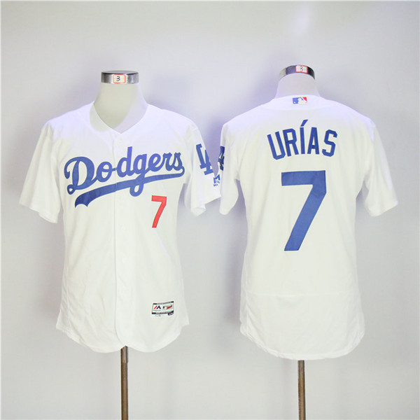 MLB Los Angeles Dodgers 7 Julio Urias White Flexbase Baseball Jerseys