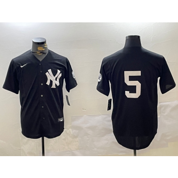 MLB Yankees 5 Black Nike Cool Base Jersey